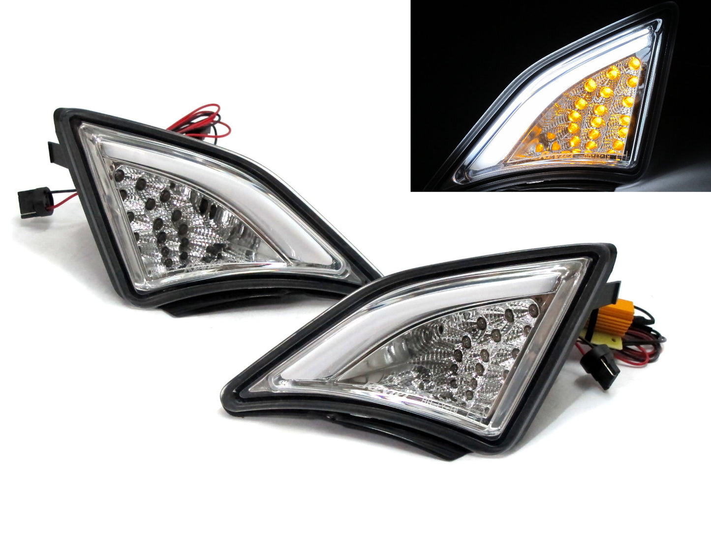 CrazyTheGod BRZ ZN6 2012-ปัจจุบัน ไฟเลี้ยว LED มุมข้างโครเมียมสำหรับ SUBARU