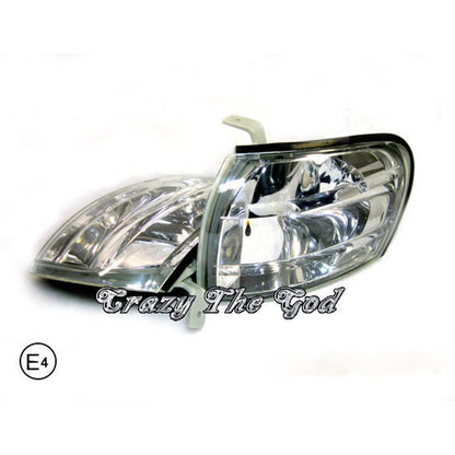 CrazyTheGod IMPREZA GC GF GM First generation 1993-2001 Sedan/Hatchback 4D/5D Clear Corner Light Chrome for SUBARU