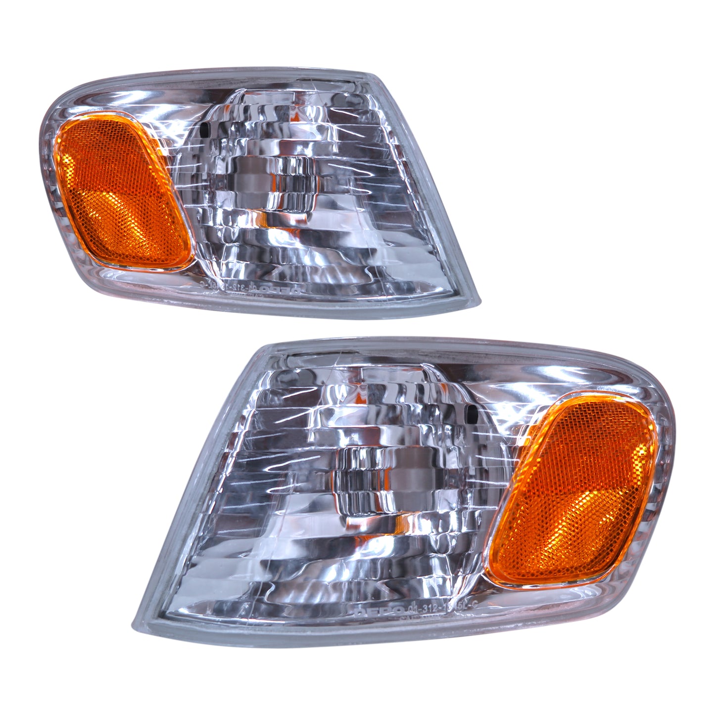 CrazyTheGod Corolla E110 Eighth generation 2001-2002 Facelift Sedan 4D Clear Corner Light Chrome US for TOYOTA