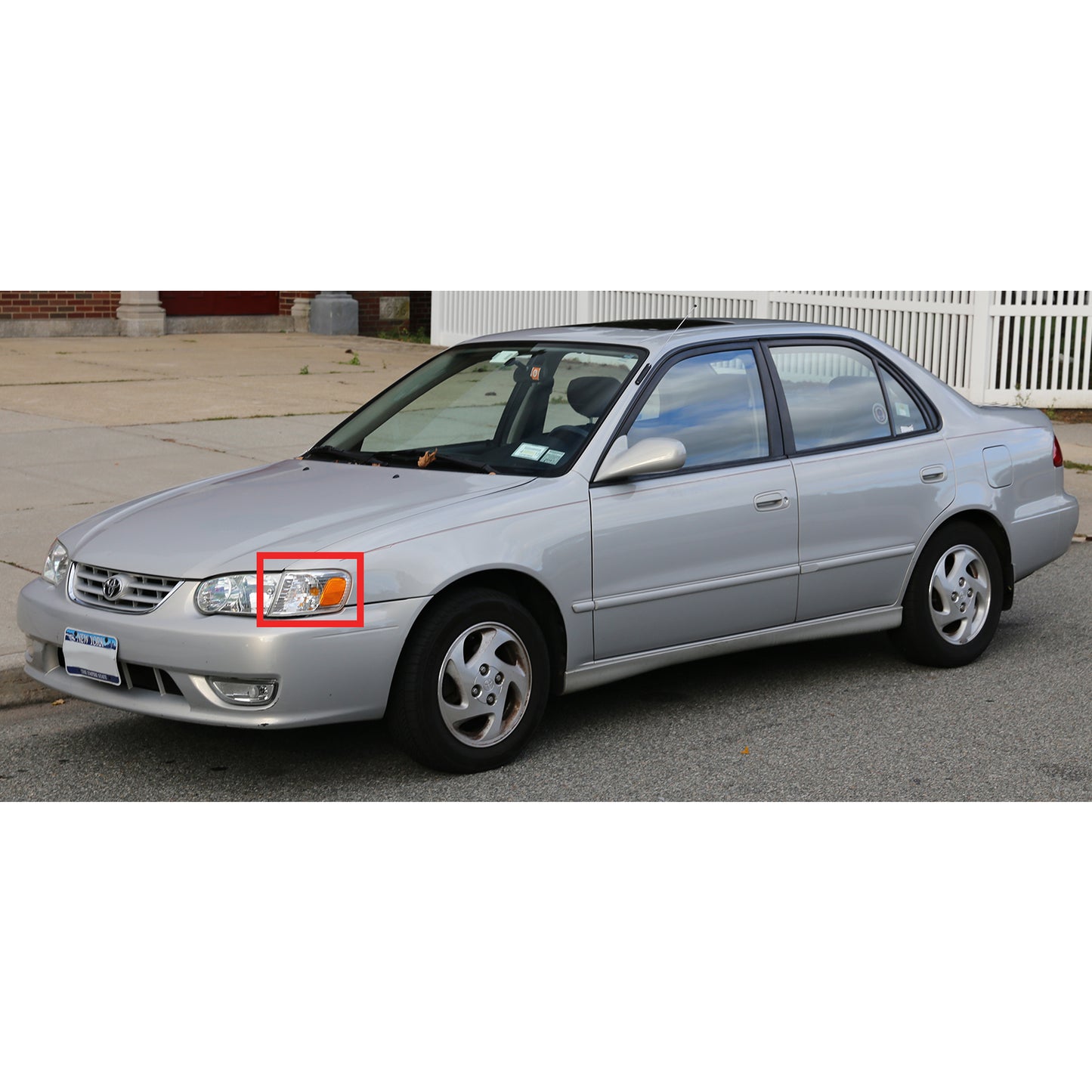 CrazyTheGod Corolla E110 Eighth generation 2001-2002 Facelift Sedan 4D Clear Corner Light Chrome US for TOYOTA