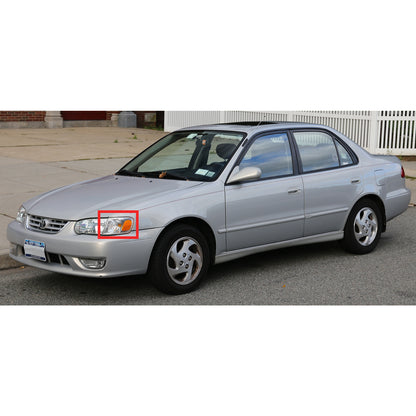 CrazyTheGod Corolla E110 Eighth generation 2001-2002 Facelift Sedan 4D Clear Corner Light Chrome US for TOYOTA