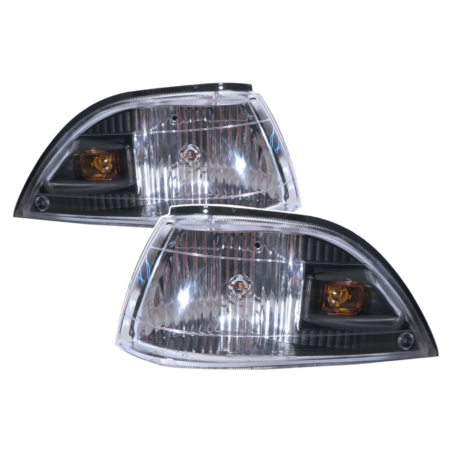CrazyTheGod Corolla E90 Sixth generation 1988-1992 Sedan/Wagon 4D/5D Clear Corner Light Black for TOYOTA