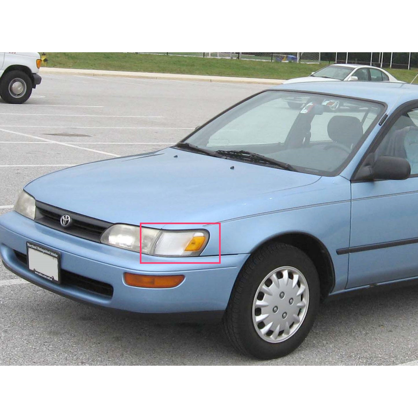 CrazyTheGod Corolla E100 Seventh generation 1993-1997 Sedan/Wagon 4D/5D Clear V2 Corner Light Chrome US for TOYOTA