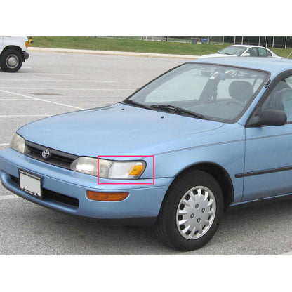 CrazyTheGod Corolla E100 Seventh generation 1993-1997 Sedan/Wagon 4D/5D Clear V2 Corner Light Chrome US for TOYOTA
