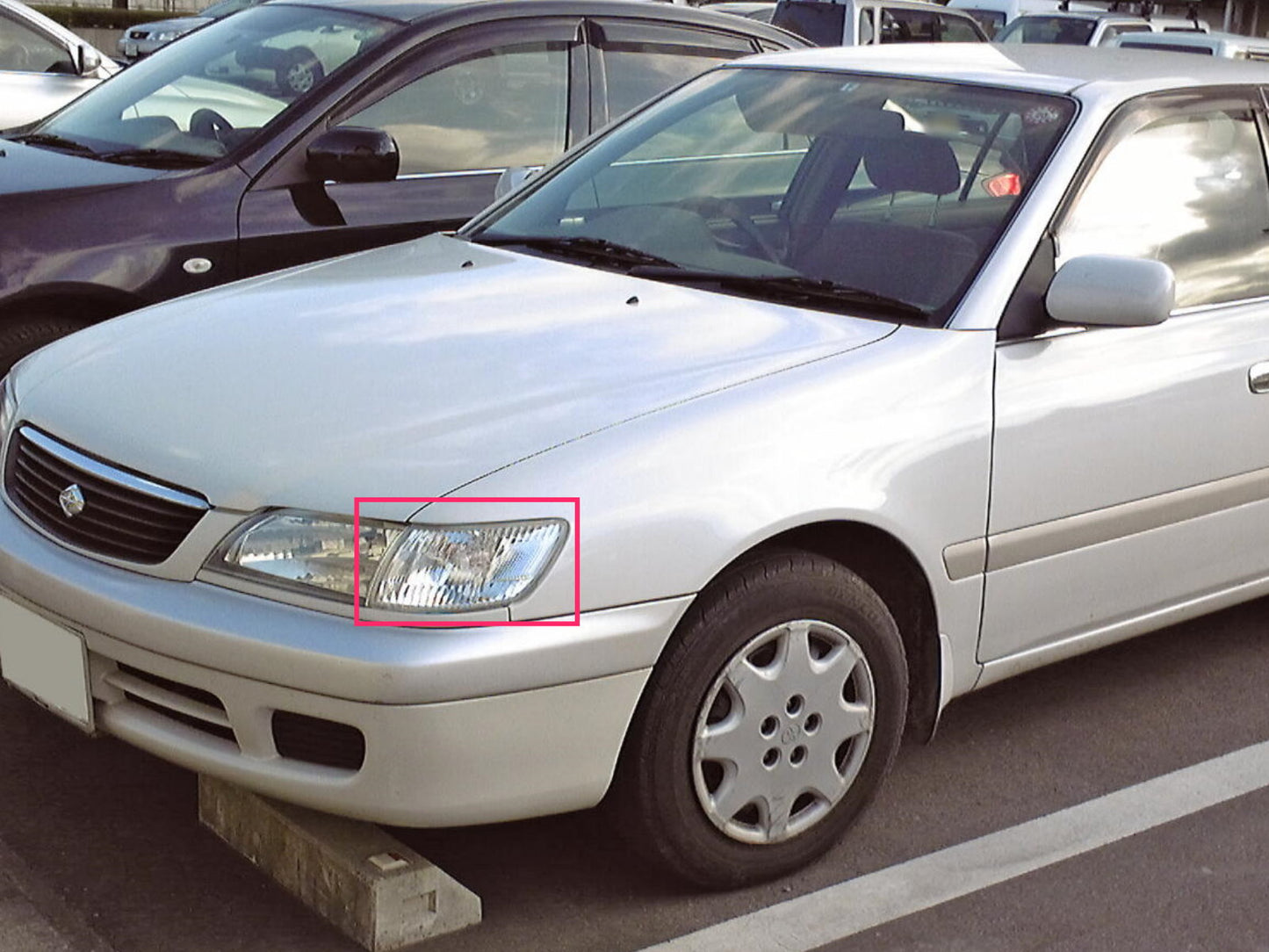 CrazyTheGod Corona PREMIO Tenth generation 1999-2002 Sedan 4D Clear Corner Light Chrome for TOYOTA