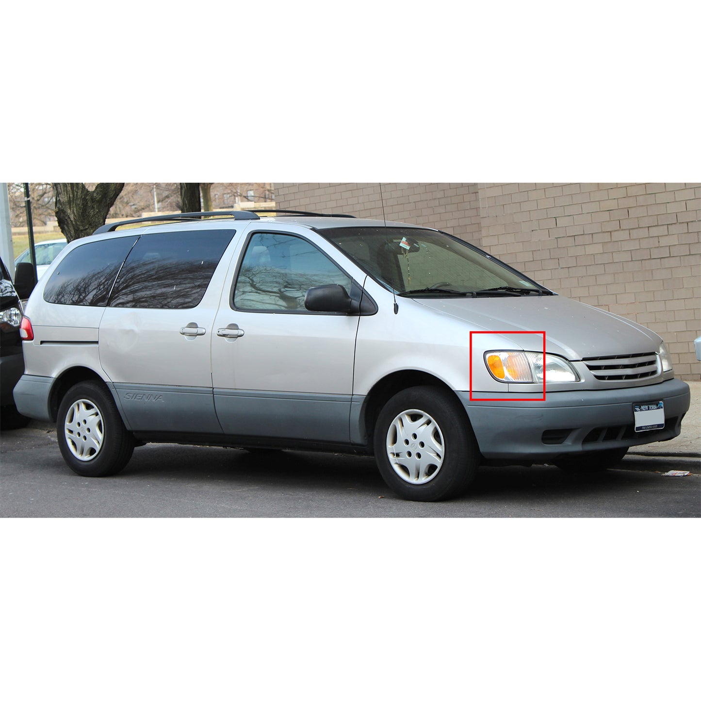 CrazyTheGod SIENNA XL10 First generation 2001-2003 Facelift Minivan 5D Clear Corner Light Chrome for TOYOTA