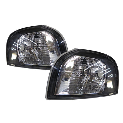 CrazyTheGod S80 First generation 1999-2003 Sedan 4D Clear Corner Light Black for VOLVO