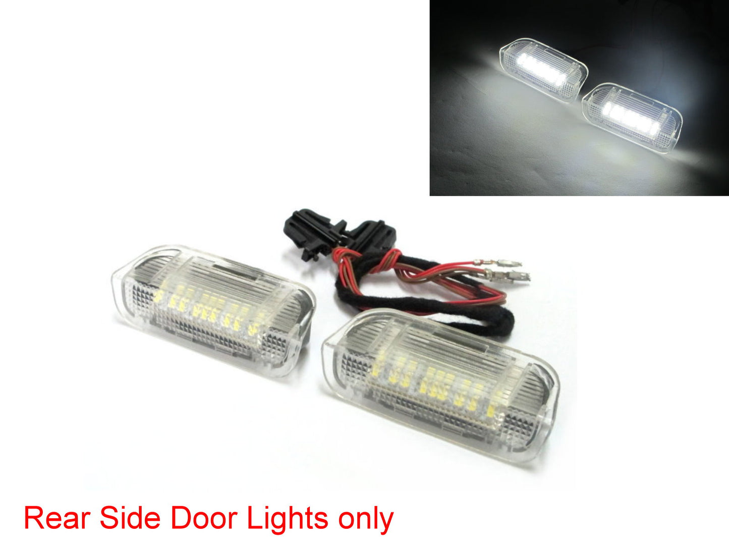 CrazyTheGod Alhambra 2011-Present MPV 5D LED Courtesy Side Door Light White V2 for SEAT