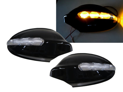 CrazyTheGod 3-Series E90/E91 Fifth generation 2004-2008 Pre-Facelift Touring/Sedan 4D/5D LED Mirror Cover Black for BMW