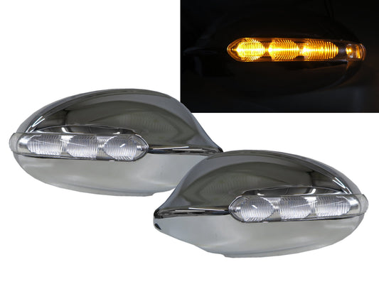 CrazyTheGod 3-Series E90/E91 Fifth generation 2004-2008 Pre-Facelift Sedan/Hatchback 4D/5D LED Mirror Cover Chrome for BMW