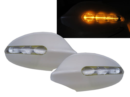 CrazyTheGod 3-Series E90/E91 Fifth generation 2004-2008 Pre-Facelift Touring/Sedan 4D/5D LED Mirror Cover Unpainted Primer Coat for BMW