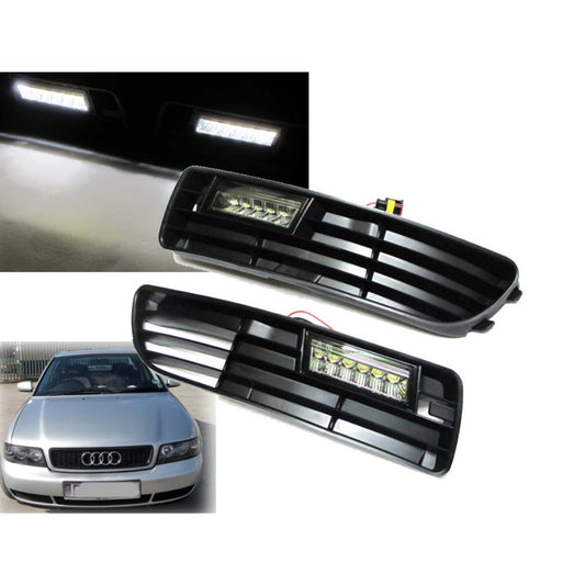 CrazyTheGod A4 A4/S4 B5 8D First generation 1994-1999 Sedan/Wagon 4D/5D LED DRL Daytime Running Light Lamp Smoke for AUDI