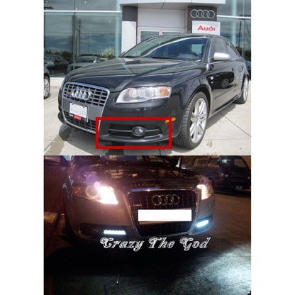 CrazyTheGod S4 Fourth generation 2005-2009 Sedan/Wagon 4D/5D LED DRL Daytime Running Light Lamp Black for AUDI