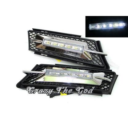 CrazyTheGod 3-Series E90 รุ่นที่ 5 ซีดาน 4D LED DRL Daytime Running Light โคมไฟโครเมียมสำหรับ BMW