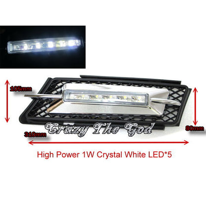 CrazyTheGod 3-Series E90 รุ่นที่ 5 ซีดาน 4D LED DRL Daytime Running Light โคมไฟโครเมียมสำหรับ BMW