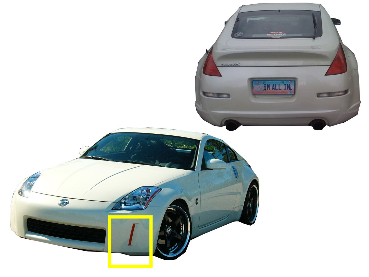 CrazyTheGod 350Z FAIRLADY Z Z33 ไฟ LED DRL Daytime Running Light แบบ 2D รุ่นปี 2003-2005 PRE-FACELIFT สำหรับ NISSAN