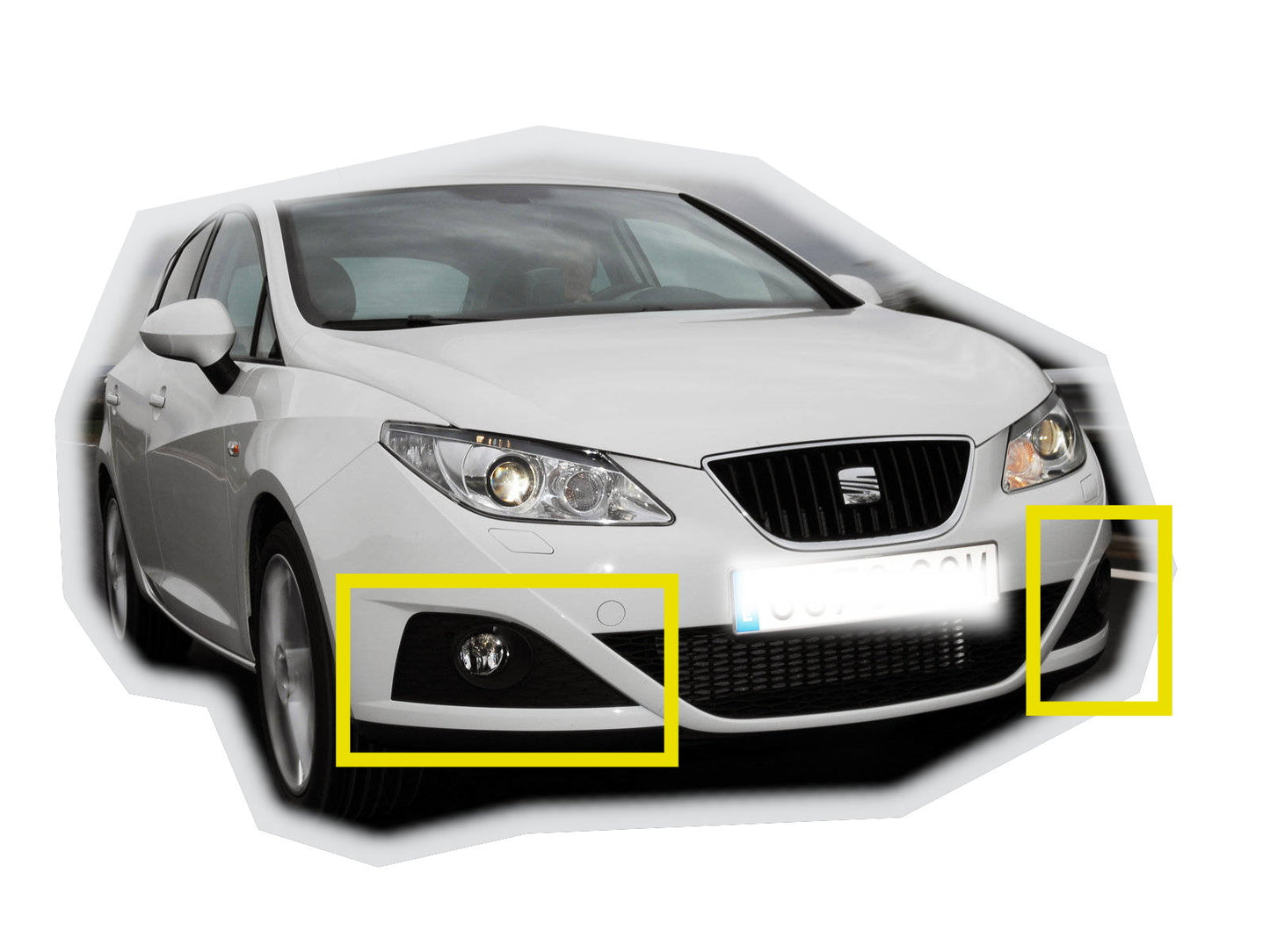 CrazyTheGod IBIZA MK4 6J 2008-2010 Pre-Facelift DRL Daytime Running LED Fog Light Cover for SEAT