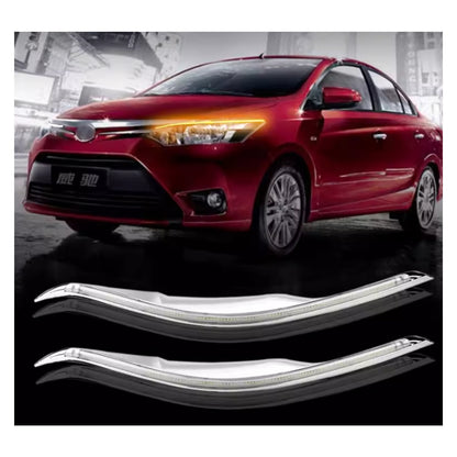 CrazyTheGod VIOS 2014-2016 LED Dynamic Turn signal DRL Daytime Running Light Lamp Chrome for TOYOTA