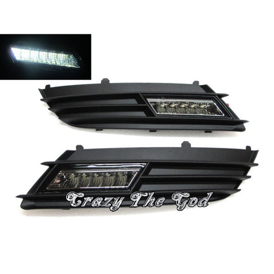 CrazyTheGod Astra AH Fifth generation 2004-2006 Pre-Facelift Hatchback 5D LED DRL Daytime Running Light Lamp Black for VAUXHALL