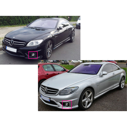CrazyTheGod CL-CLASS C216 CL63 CL65 AMG 2006-2009 Coupe/Convertible 2D Projector Dual Beam Fog Light Lamp Black for Mercedes-Benz