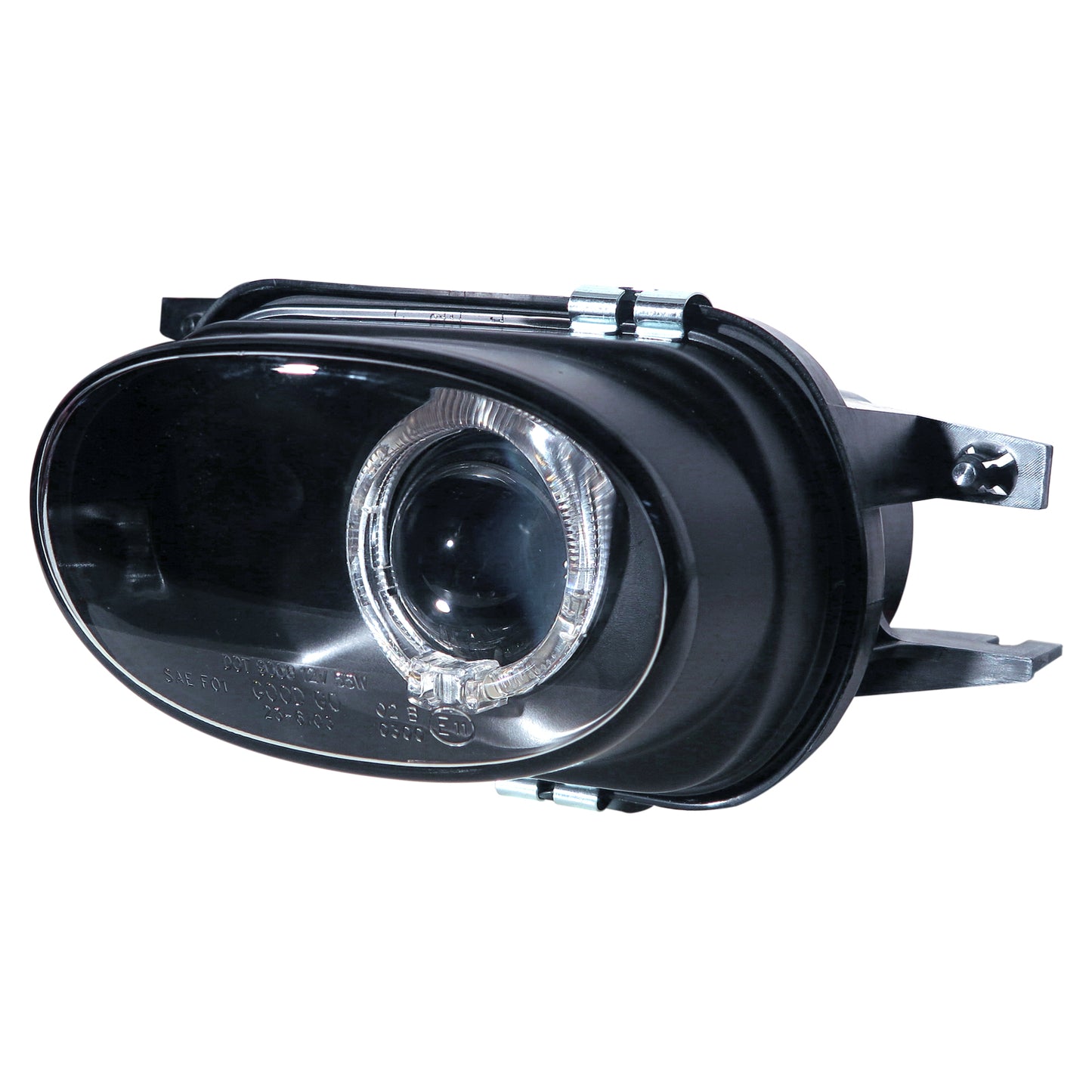 CrazyTheGod C-CLASS W203/CL203 SPORTCOUPE 2000-2007 Sedan/Wagon/Coupe/Roadster 2D/4D/5D Guide LED Angel-Eye Devil Eye Fog Light Lamp Black V2 for Mercedes-Benz