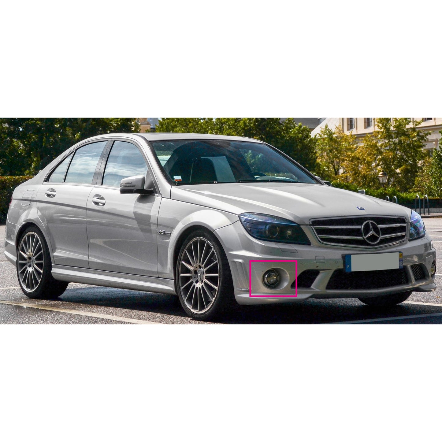 CrazyTheGod E-CLASS W204 C63 AMG 2008-2011 Pre-Facelift Sedan 4D Projector Dual Beam Fog Light Lamp Black for Mercedes-Benz