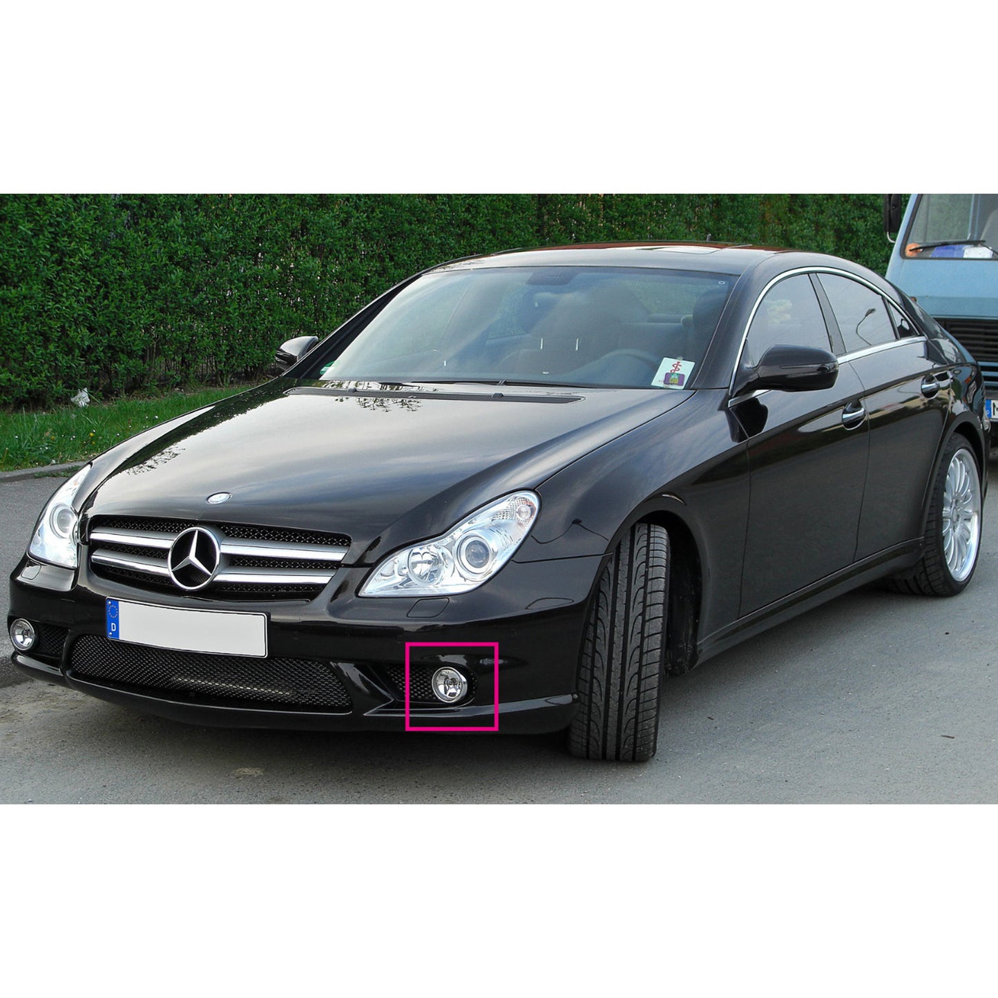 CrazyTheGod CLS-CLASS W219 CLS63 AMG 2007-2011 Sedan 4D Projector Dual Beam Fog Light Lamp Black for Mercedes-Benz