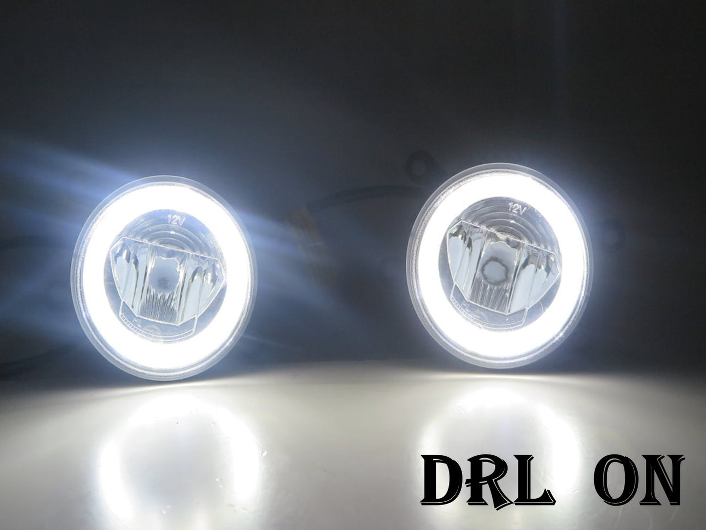 CrazyTheGod C-CROSSER 2007-2012 DRL LED GLASS Fog Light Lamp for CITROEN