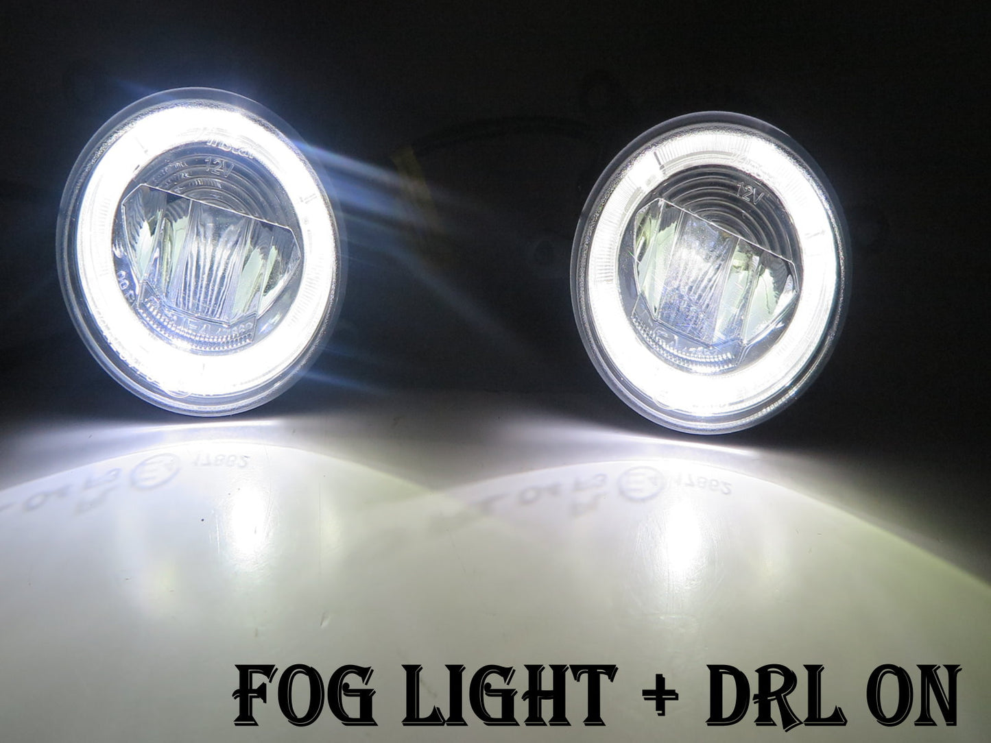 CrazyTheGod LOGAN 2012-present DRL LED GLASS Fog Light Lamp for DACIA