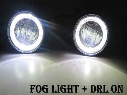 CrazyTheGod SANDERO 2008-present DRL LED GLASS Fog Light Lamp for DACIA