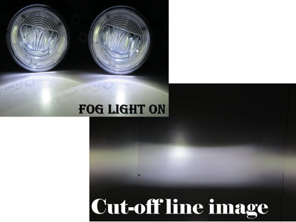 CrazyTheGod FOCUS 2011-present DRL LED GLASS Fog Light Lamp for FORD