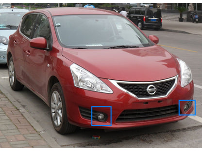 CrazyTheGod TIIDA C12 Second generation 2011-Present Hatchback 5D Projector Fog Light Lamp Black for NISSAN
