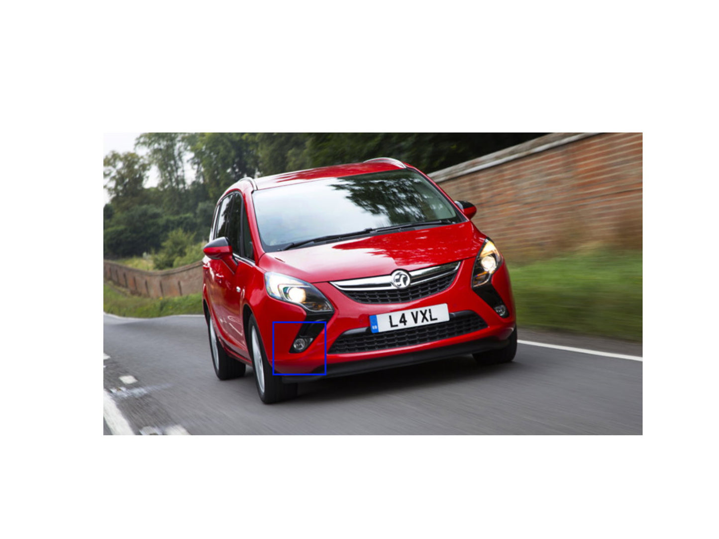 CrazyTheGod ZAFIRA 2011-present DRL LED GLASS Fog Light Lamp for VAUXHALL