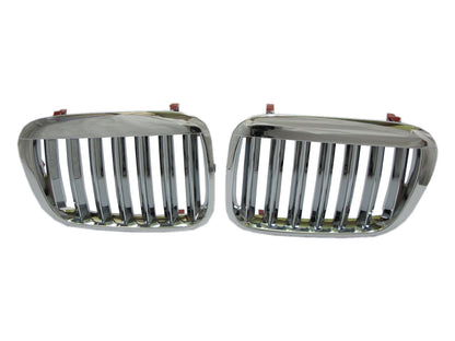 CrazyTheGod 3-Series E46 COMPACT 2000-2005 Hatchback 3D X5LOOK GRILLE/GRILL Chrome for BMW