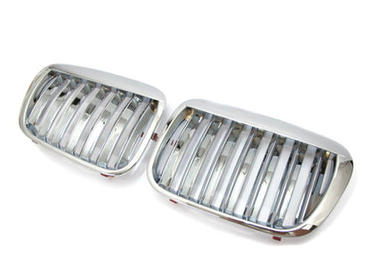 CrazyTheGod 3-Series E46 COMPACT 2000-2005 Hatchback 3D X5LOOK GRILLE/GRILL Chrome for BMW