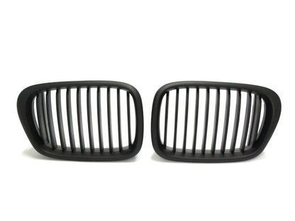 CrazyTheGod 5-Series E39 1995-2003 Sedan/Wagon 4D/5D M5Look GRILLE/GRILL Matt Black for BMW