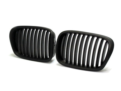 CrazyTheGod 5-Series E39 1995-2003 Sedan/Wagon 4D/5D M5Look GRILLE/GRILL Matt Black for BMW