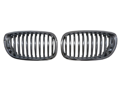 CrazyTheGod 3-Series E46 2002-2005 FACELIFT Coupe/Convertible 2D/3D GRILLE/GRILL สีโครเมียมสำหรับ BMW