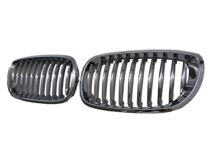 CrazyTheGod 3-Series E46 2002-2005 FACELIFT Coupe/Convertible 2D/3D GRILLE/GRILL สีโครเมียมสำหรับ BMW