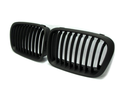 CrazyTheGod 3-Series E46 1998-2001 PRE-FACELIFT Sedan/Wagon 4D/5D M3Look GRILLE/GRILL Matt Black for BMW