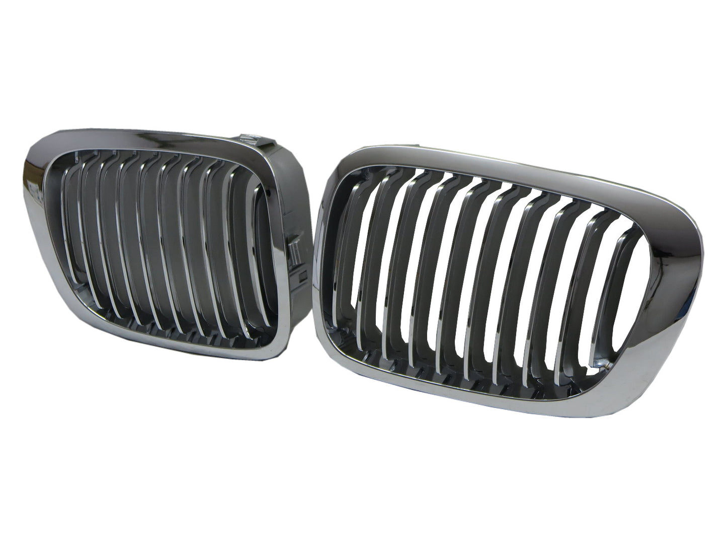 CrazyTheGod 3-Series E46 1999-2002 PRE-FACELIFT Coupe/Convertible 2D/3D M3Look GRILLE/GRILL Chrome for BMW