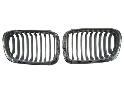 CrazyTheGod 3-Series E46 1999-2002 PRE-FACELIFT Coupe/Convertible 2D/3D M3Look GRILLE/GRILL Chrome for BMW