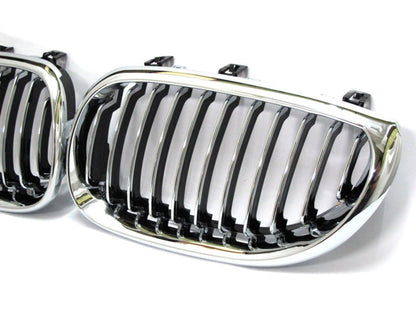 CrazyTheGod 5-Series E60/E61 Fifth generation 2003-2009 Sedan 4D GRILLE/GRILL Chrome/Black for BMW