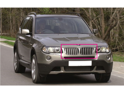 CrazyTheGod X3 E83 First generation 2003-2006 PRE-FACELIFT SUV 5D OE GRILLE/GRILL Chrome/Titanium for BMW