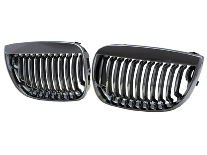 CrazyTheGod 1-Series E81/E82/E87/E88 First generation 2004-2007 Hatchback 5D M6Look GRILLE/GRILL Chrome/Black for BMW