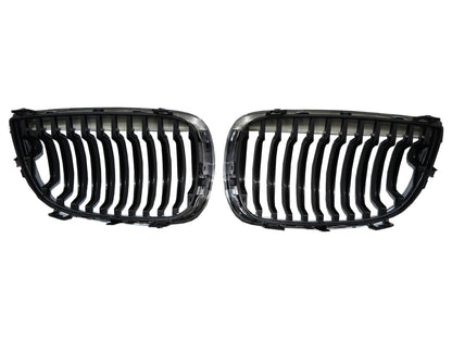 CrazyTheGod 1-Series E81/E82/E87/E88 First generation 2004-2007 Hatchback 5D M6Look GRILLE/GRILL Chrome/Black for BMW