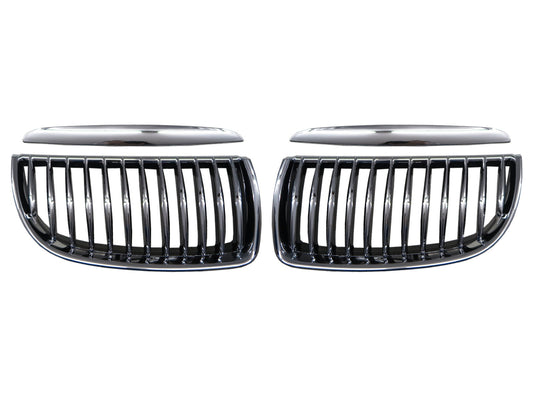 CrazyTheGod 3-Series E90/E91 Fifth generation 2005-2008 Sedan/Wagon 4D/5D GRILLE/GRILL Chrome for BMW