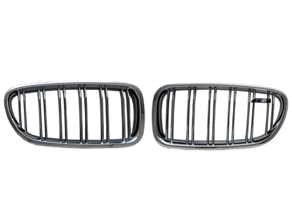 CrazyTheGod 5-Series F10/F11 2011-present Sedan/Wagon 4D/5D /// M5Look GRILLE/GRILL Chrome for BMW