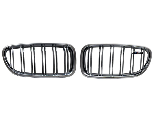 CrazyTheGod 5-Series F10/F11 2011-present Sedan/Wagon 4D/5D /// M5Look GRILLE/GRILL Chrome for BMW