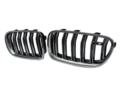 CrazyTheGod 5-Series F10/F11 2011-present Sedan/Wagon 4D/5D /// M5Look GRILLE/GRILL Chrome for BMW